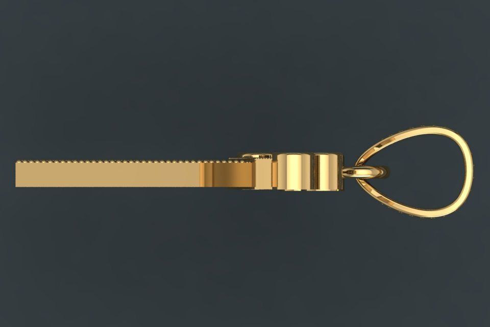 A letter pendant 3D print model_9