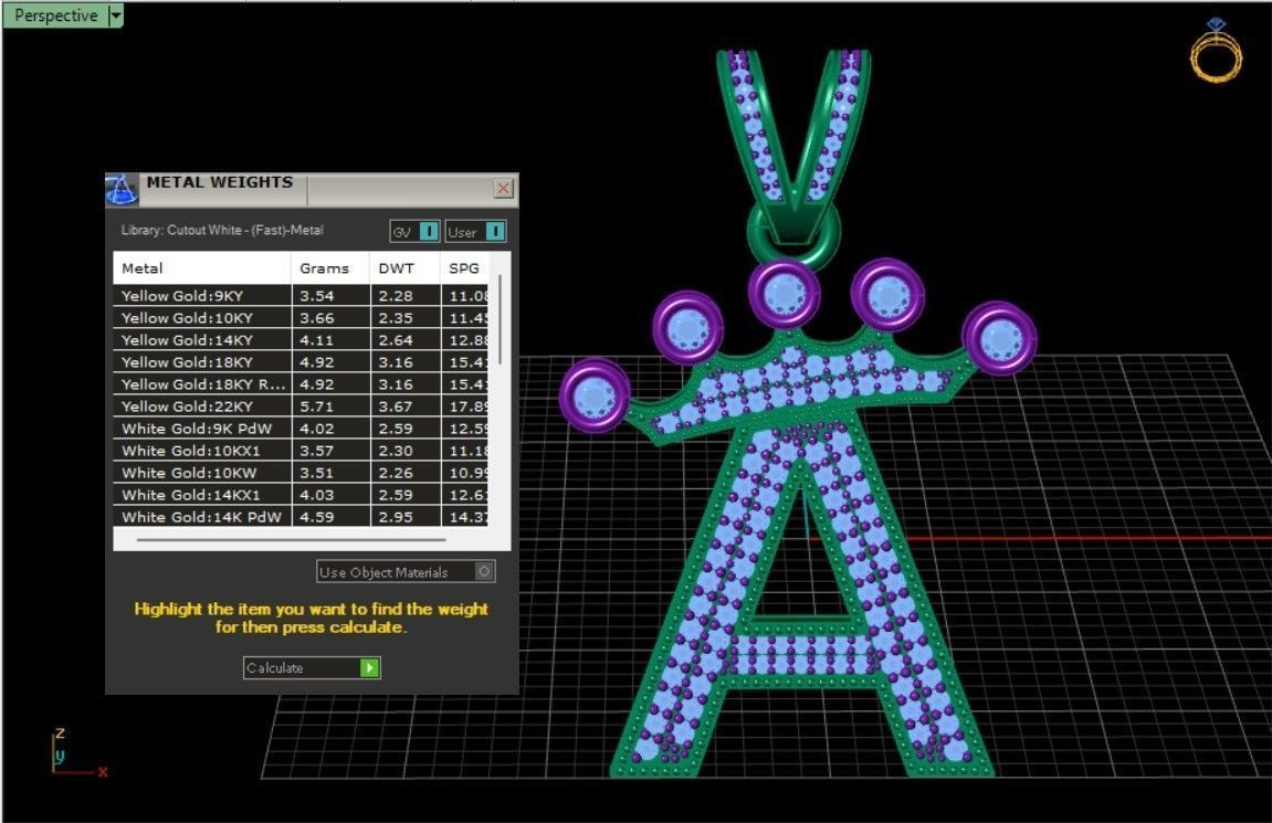 A letter pendant 3D print model_5