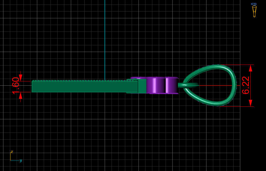 A letter pendant 3D print model_10