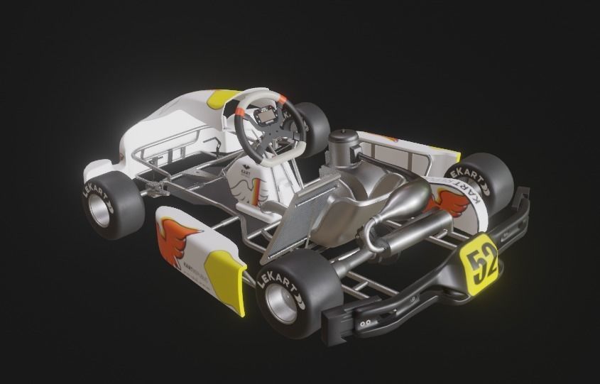 Go Kart  KartRepublic Low-poly 3D model_5