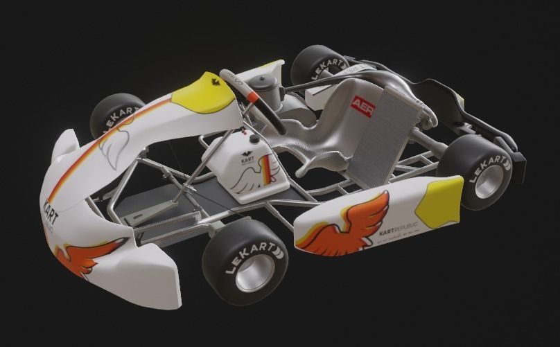 Go Kart  KartRepublic Low-poly 3D model_4