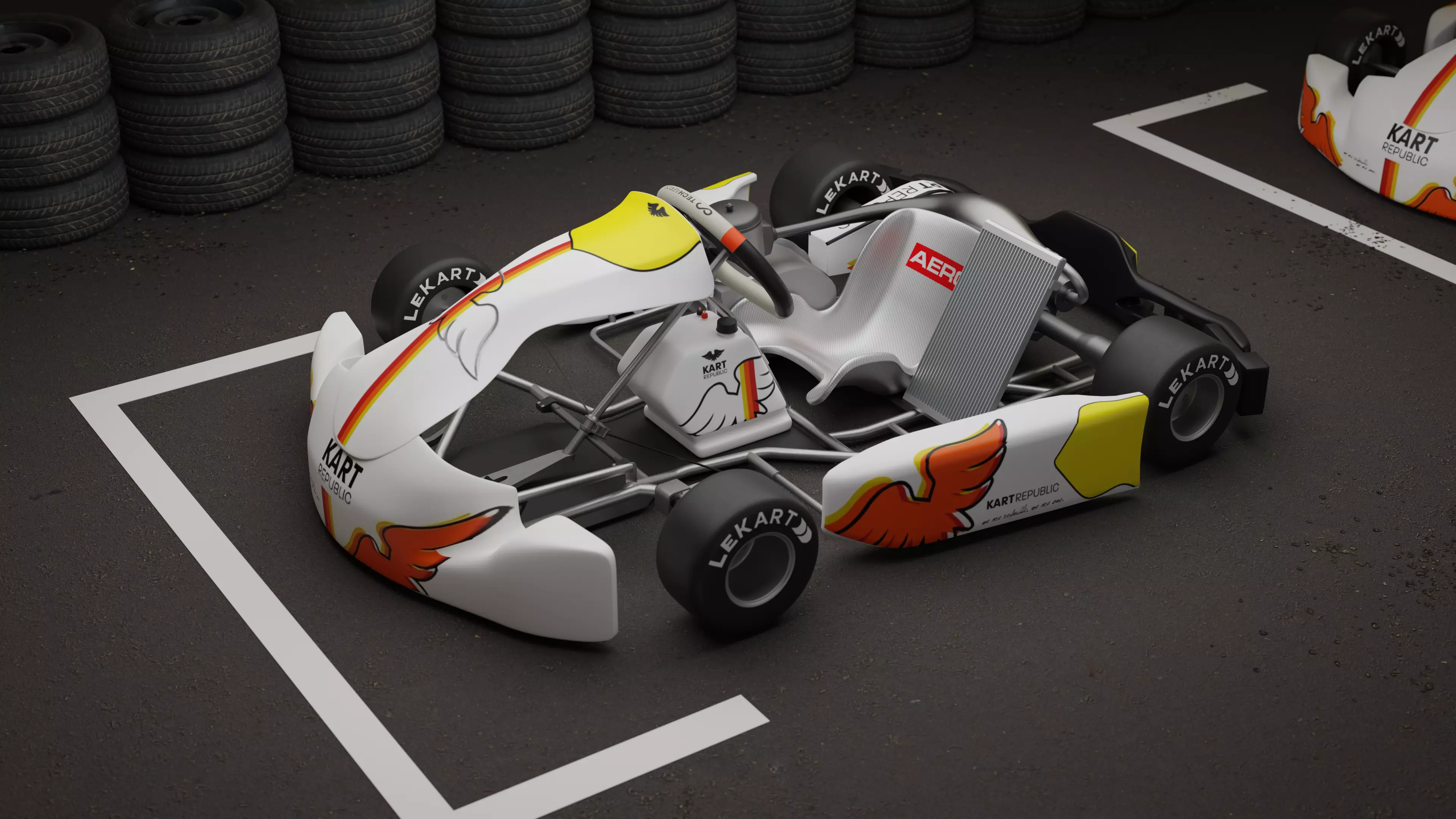 Go Kart  KartRepublic Low-poly 3D model_0