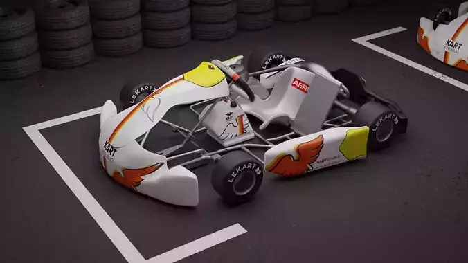 Go Kart  KartRepublic Low-poly 3D model