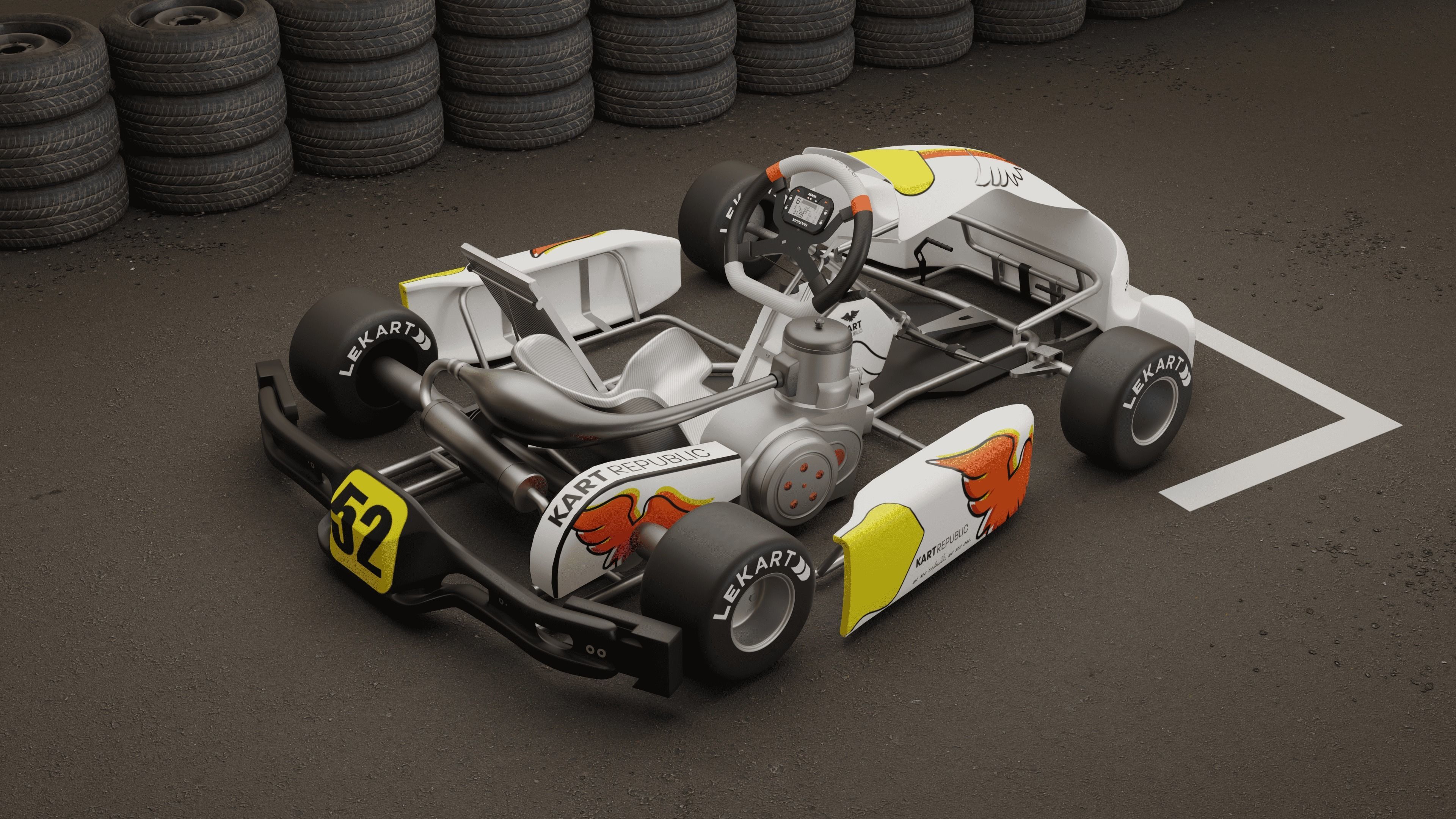 Go Kart  KartRepublic Low-poly 3D model_2