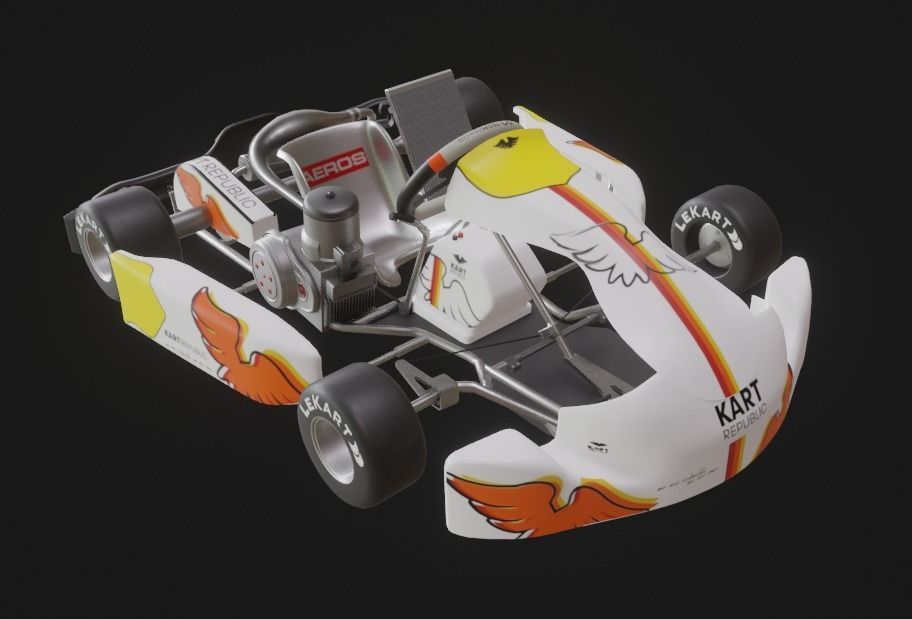 Go Kart  KartRepublic Low-poly 3D model_7