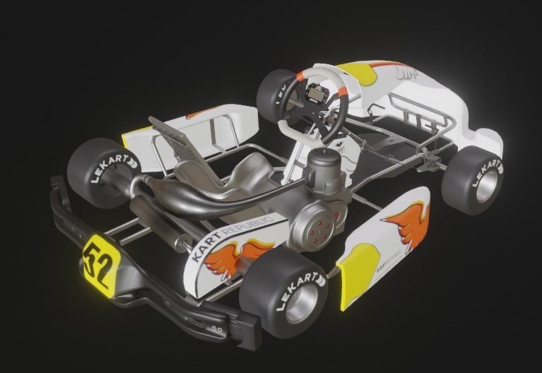 Go Kart  KartRepublic Low-poly 3D model_6