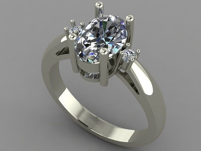 Women ring simple Free 3D print model