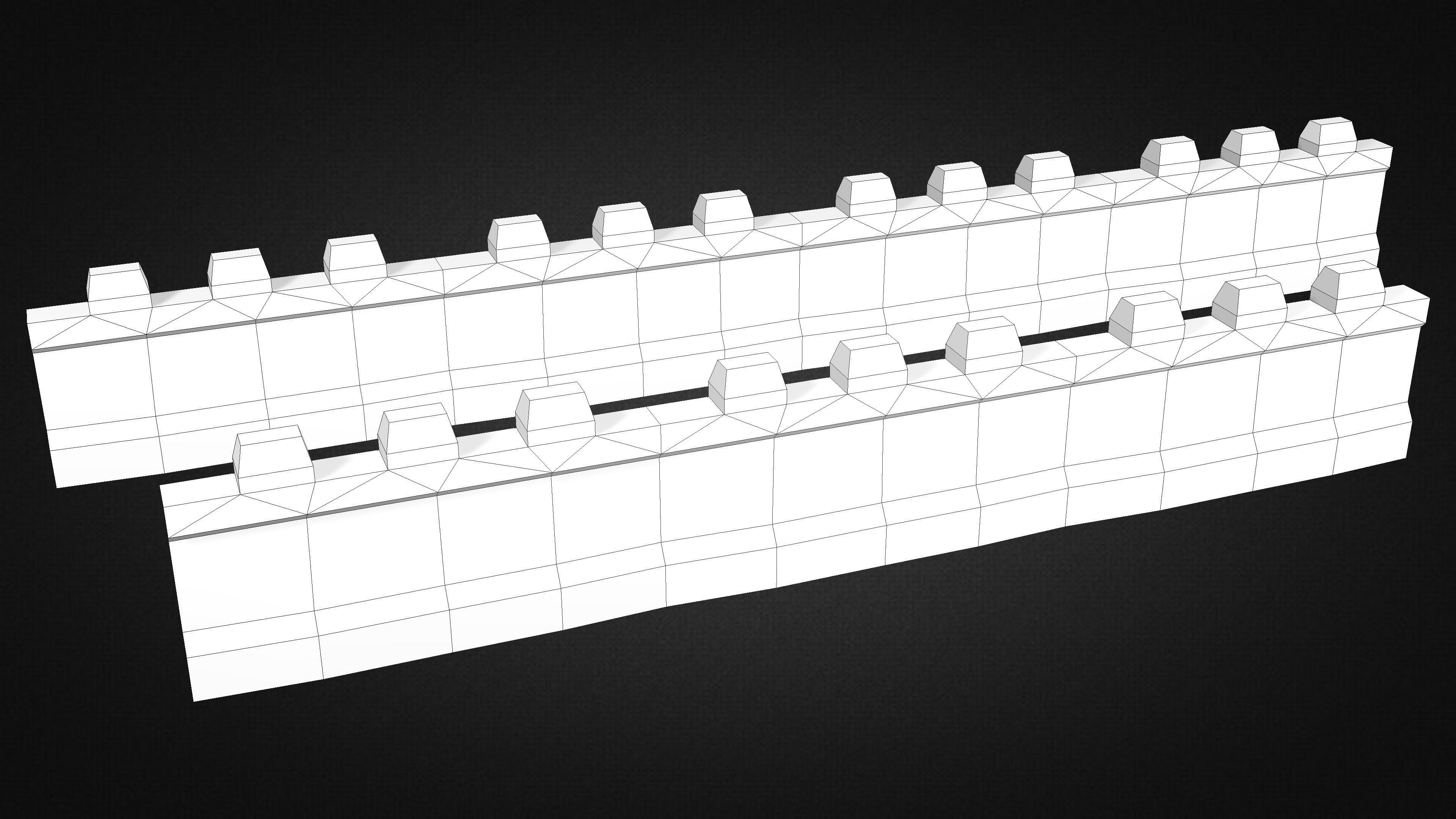 Medieval Stone Castle Pack Low-poly 3D model_8