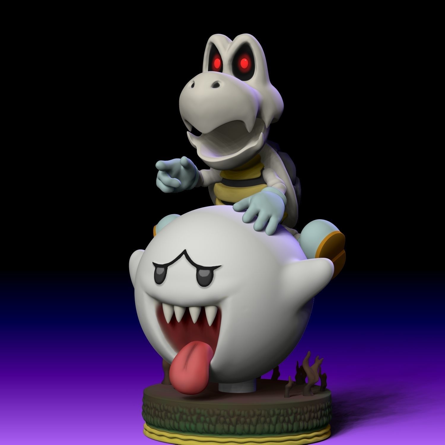 DRY BONES - HUESOS SECOS - HALLOWEEN - MARIO BROS Y BOO 3D print model_1