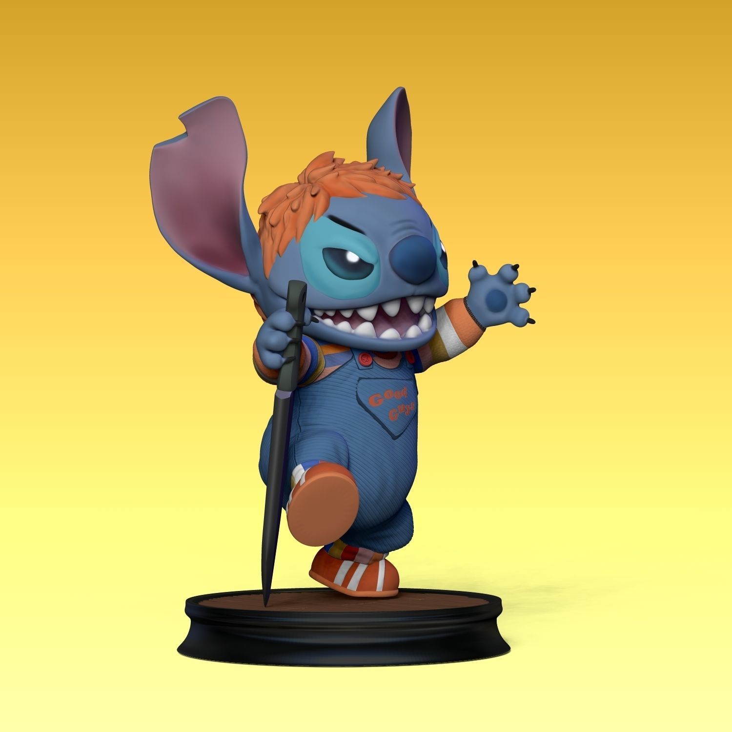 STITCH HALLOWEEN - CHUCKY COSPLAY - DISNEY - LILO y STITCH 3D print model_7