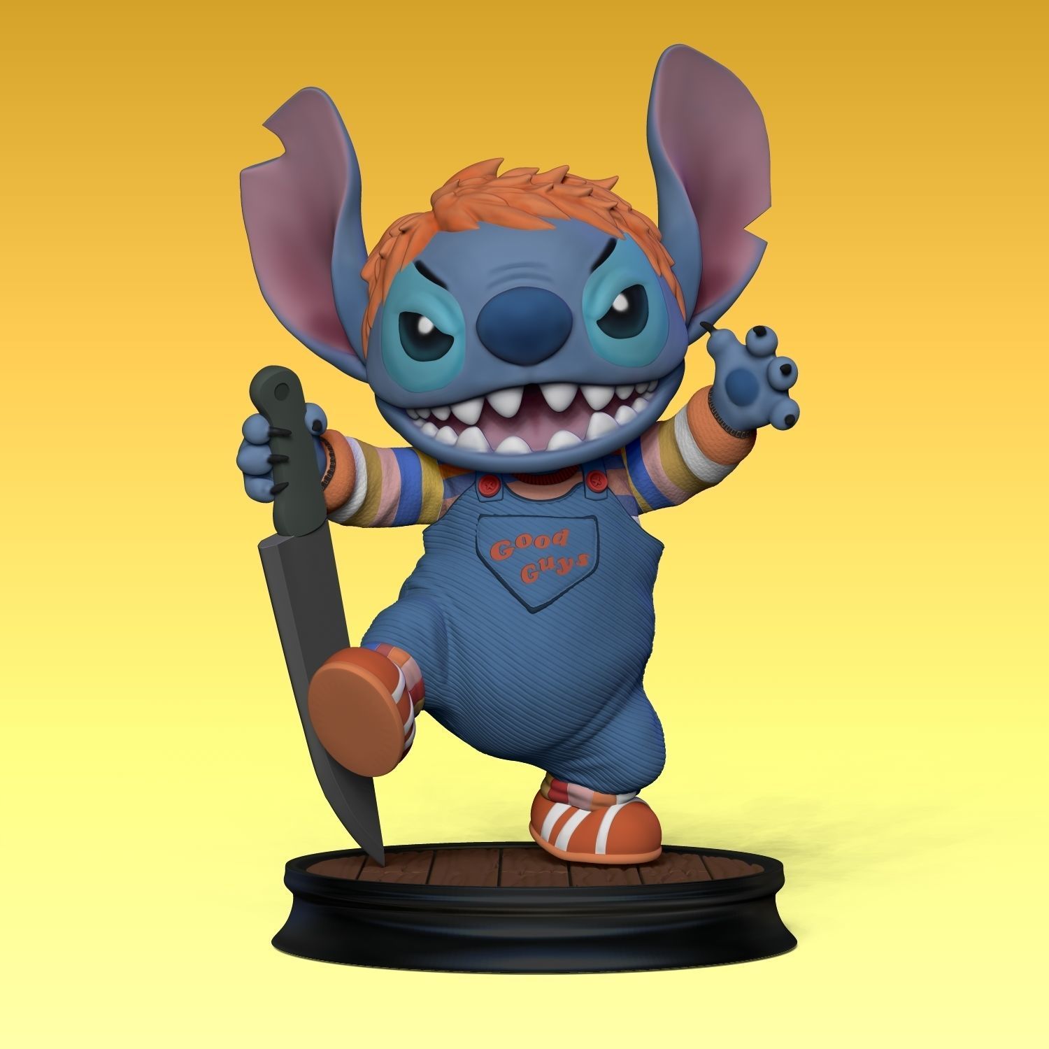 STITCH HALLOWEEN - CHUCKY COSPLAY - DISNEY - LILO y STITCH 3D print model_1