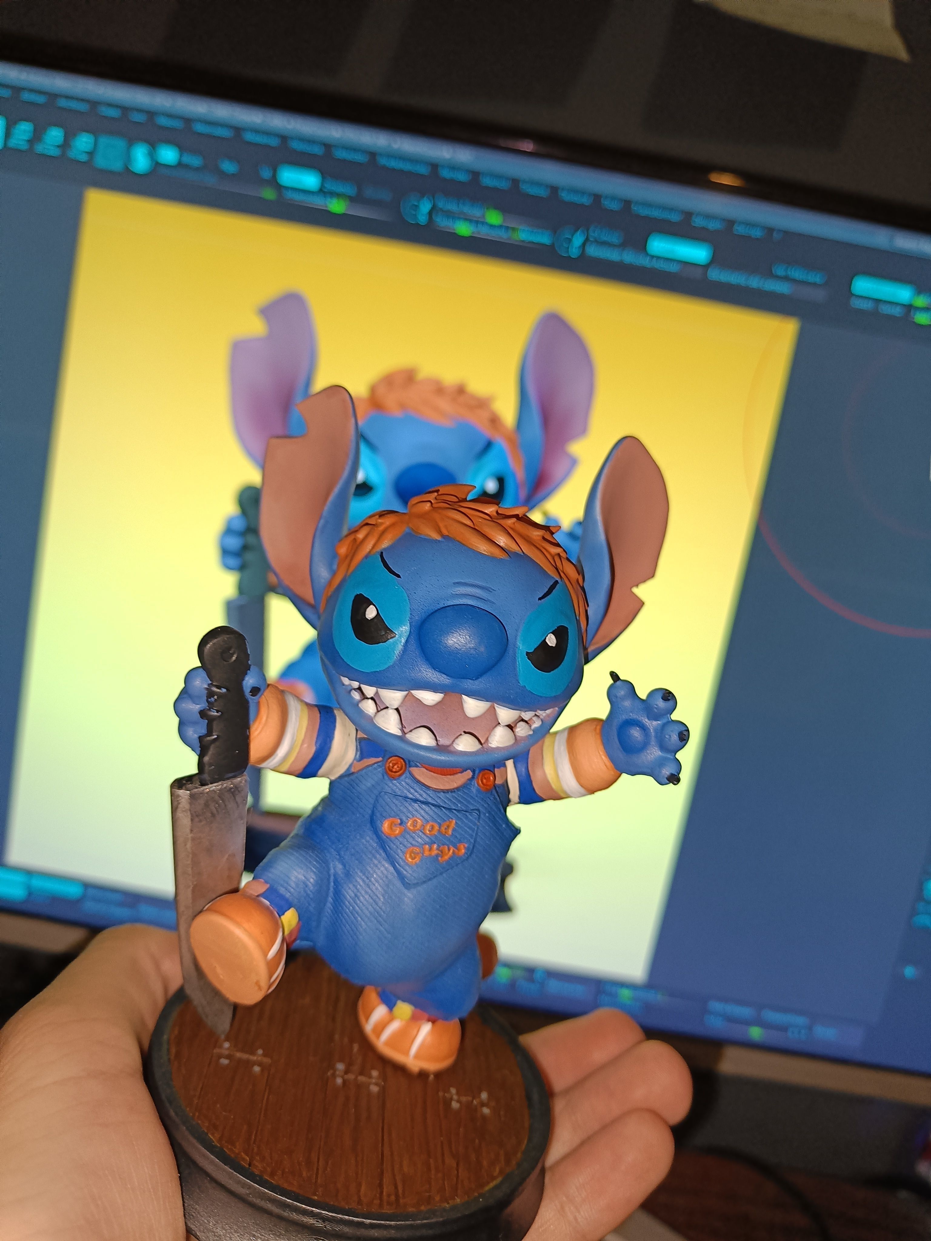 STITCH HALLOWEEN - CHUCKY COSPLAY - DISNEY - LILO y STITCH 3D print model_2