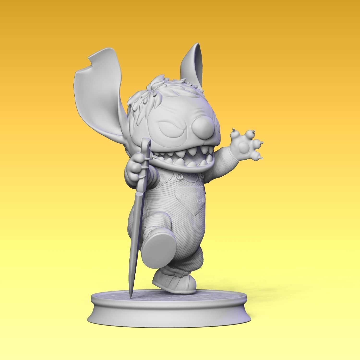 STITCH HALLOWEEN - CHUCKY COSPLAY - DISNEY - LILO y STITCH 3D print model_8