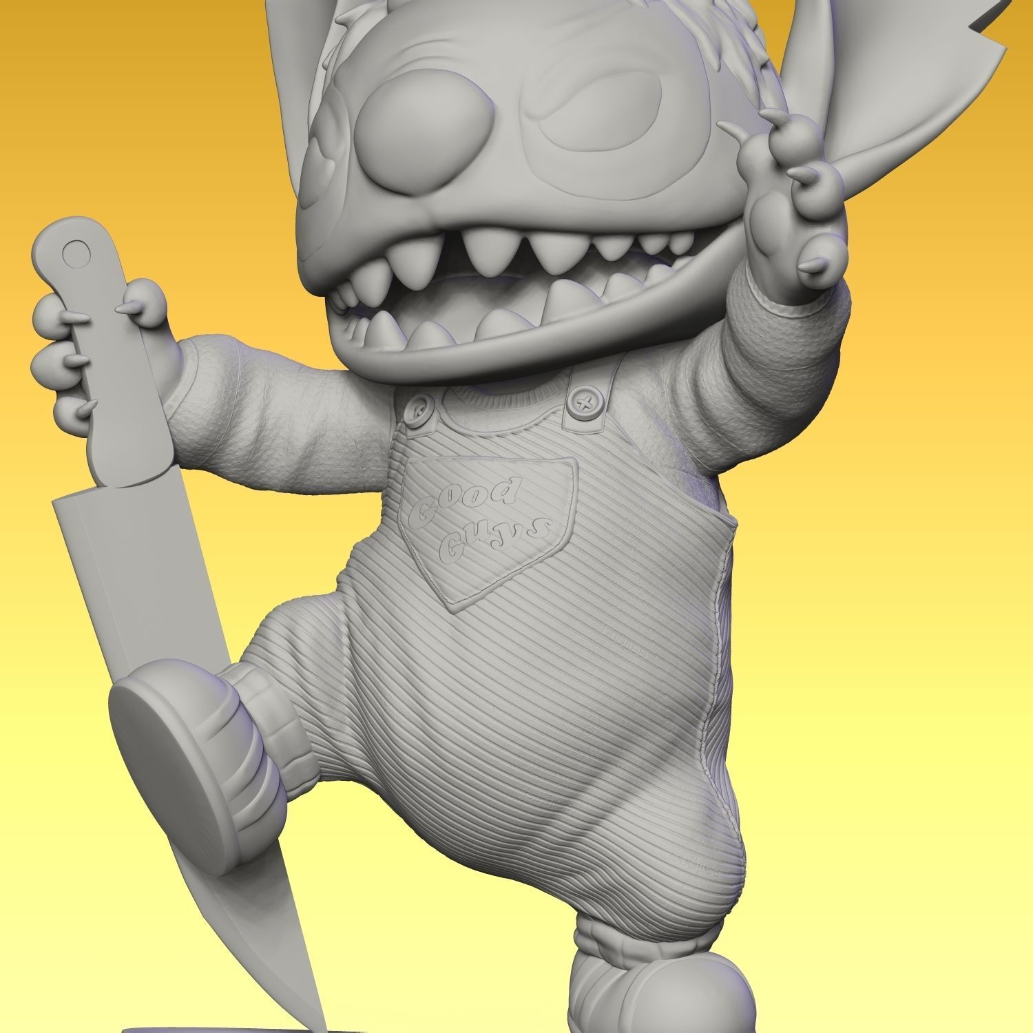 STITCH HALLOWEEN - CHUCKY COSPLAY - DISNEY - LILO y STITCH 3D print model_9