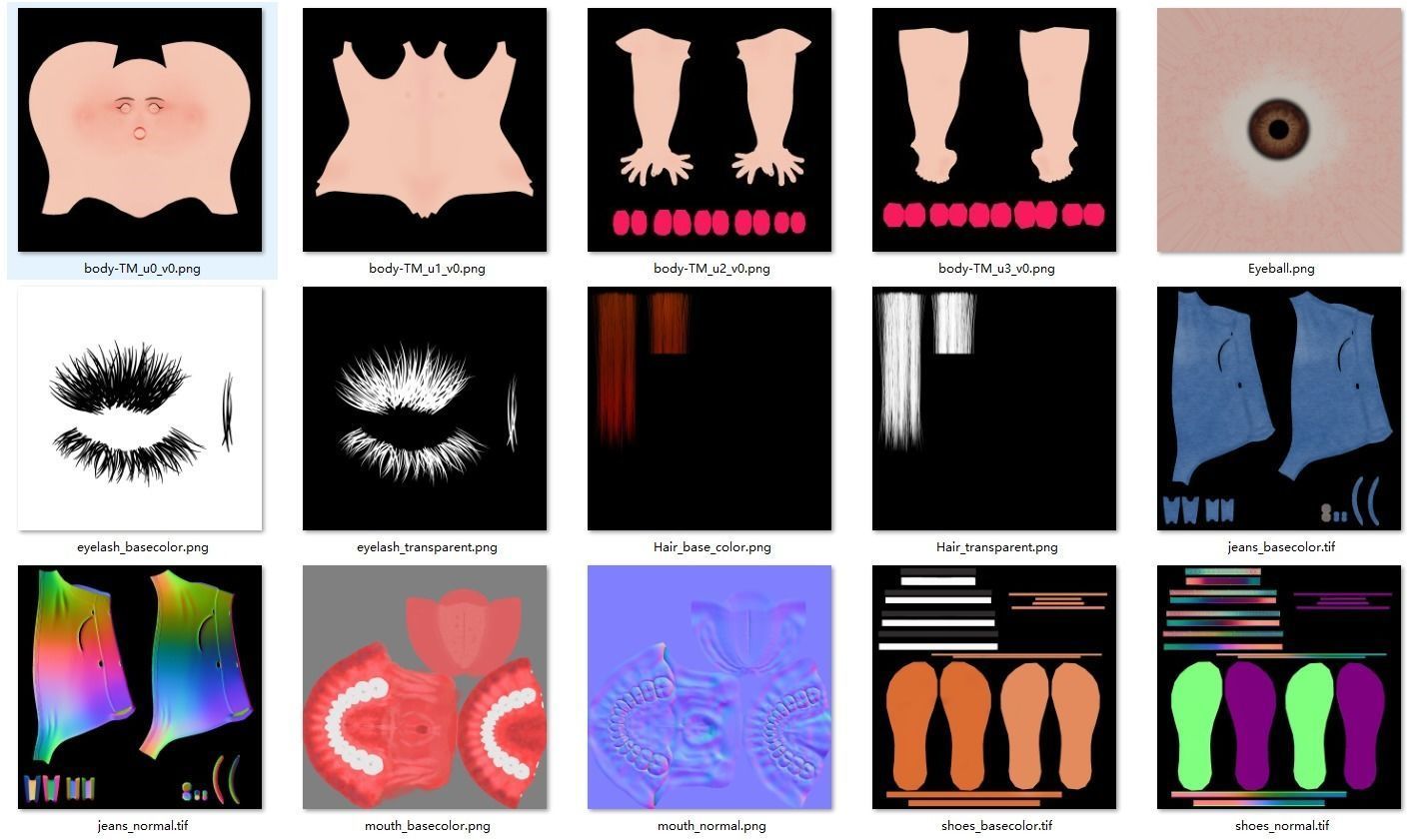 Realistic Female Character Maya Rig Model 3D model_5