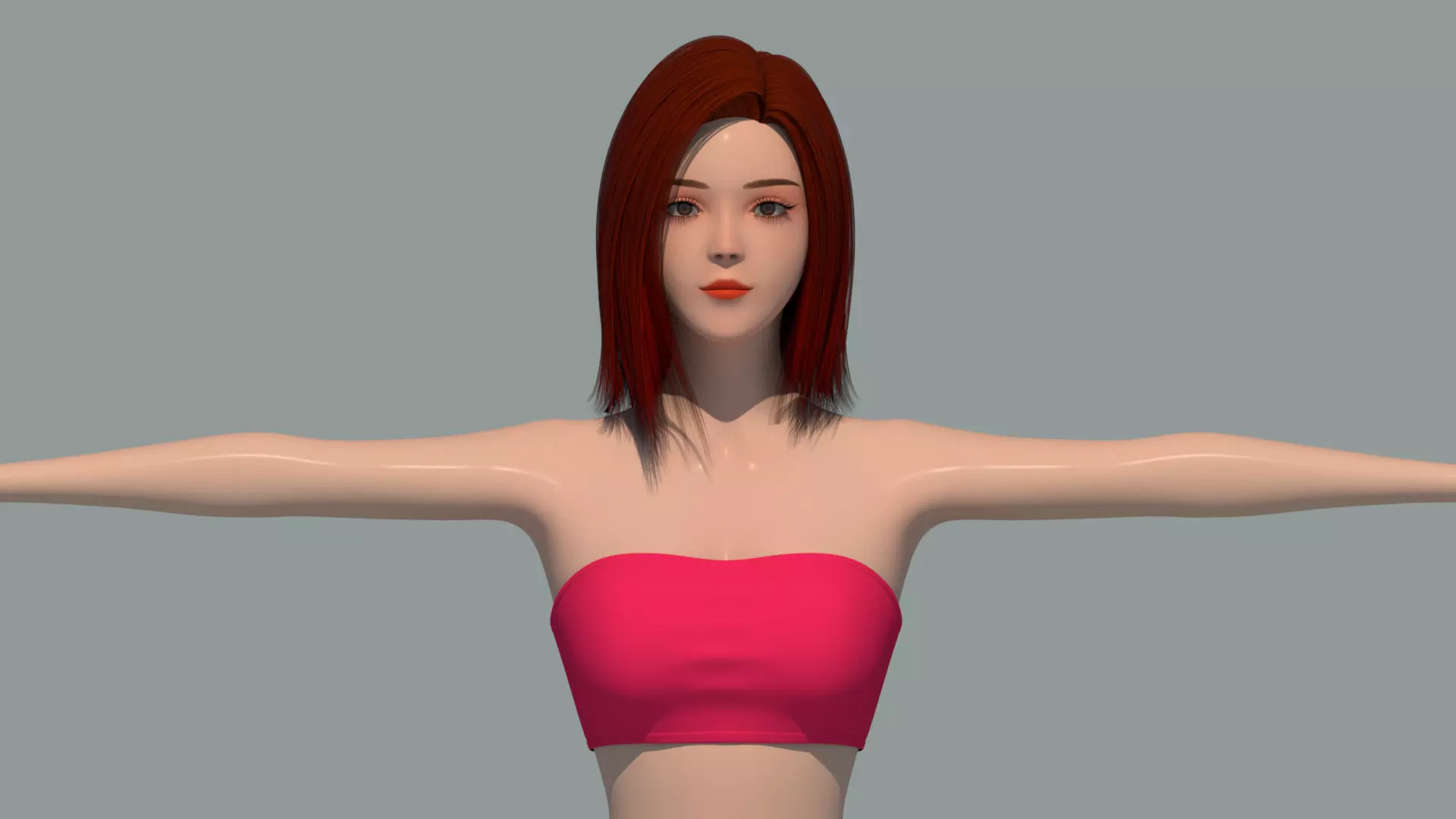Realistic Female Character Maya Rig Model 3D model_0