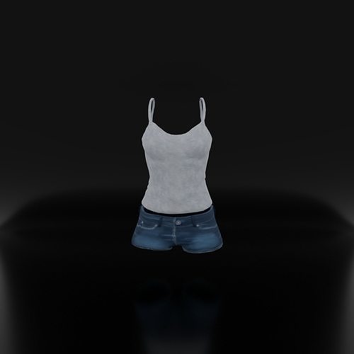 Woman Clothing Top and Short Collection  3D model