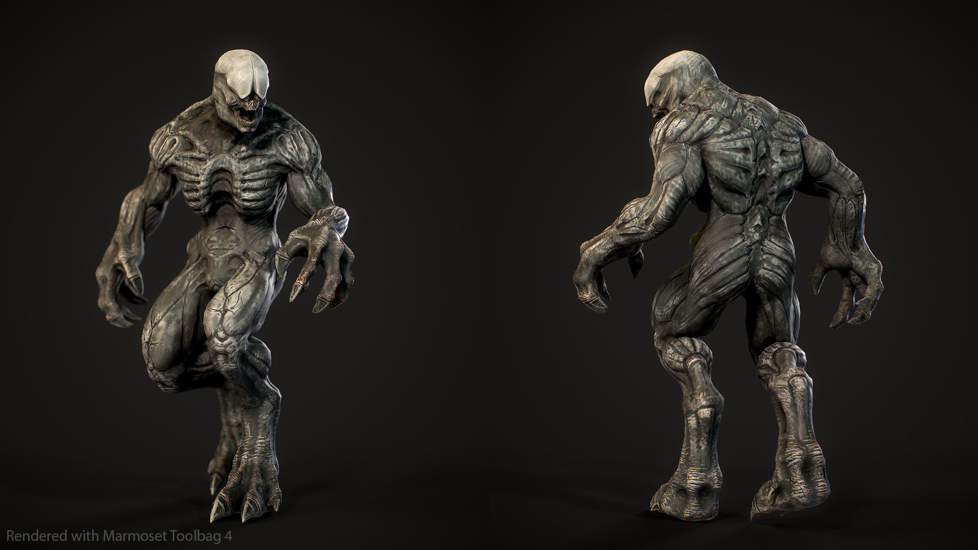 Horror Demon Creature v3 with 66 animations Low-poly 3D model_5