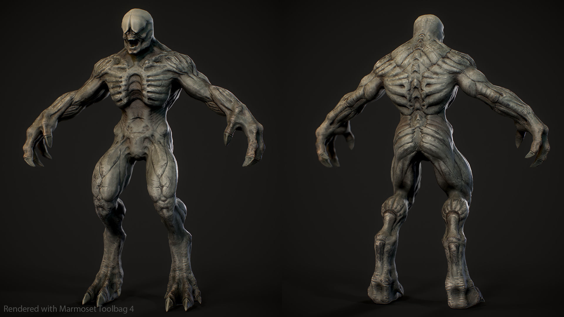 Horror Demon Creature v3 with 66 animations Low-poly 3D model_6
