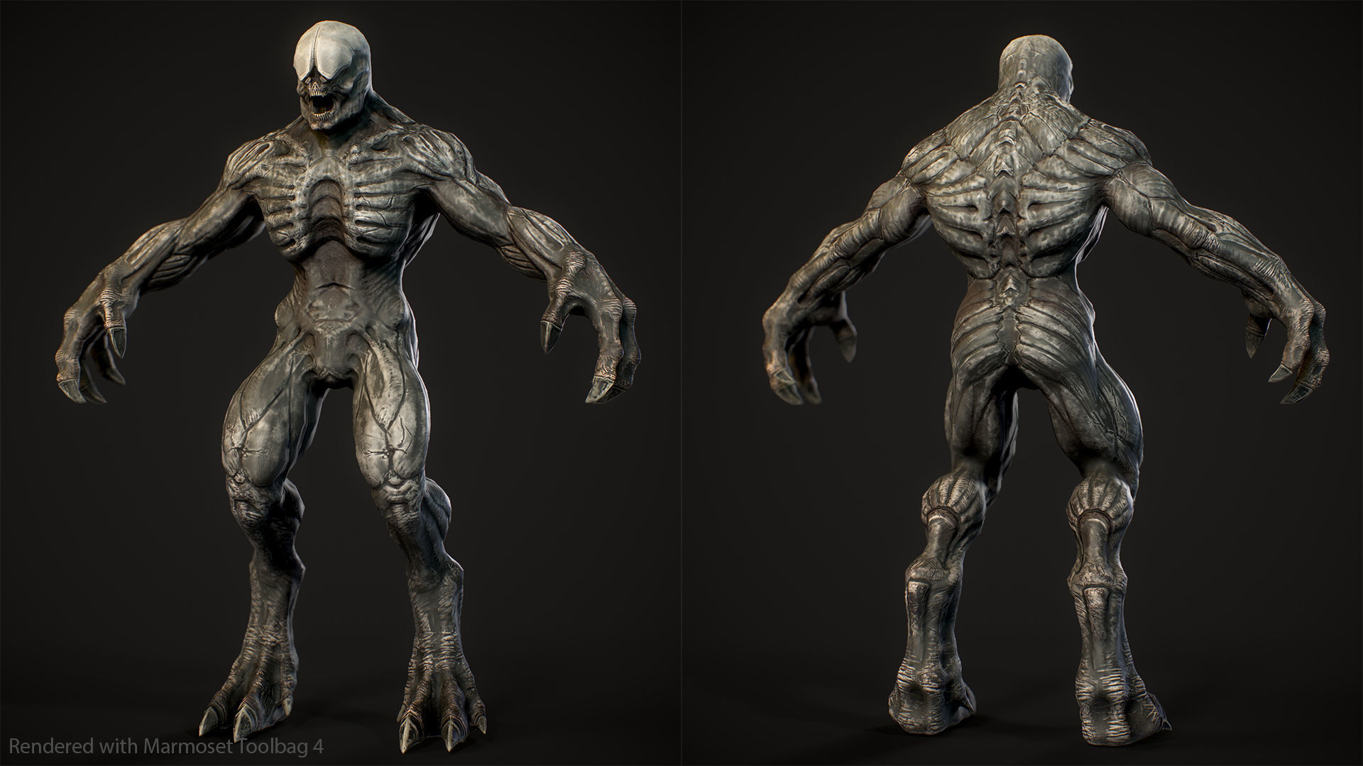 Horror Demon Creature v3 with 66 animations Low-poly 3D model_8