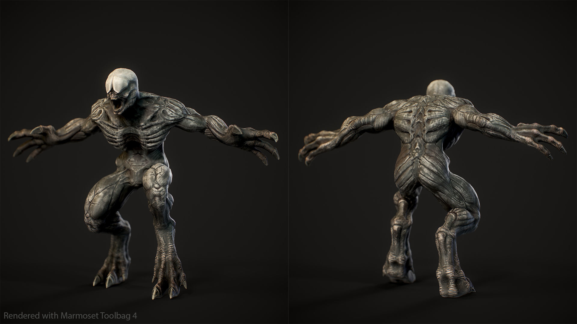 Horror Demon Creature v3 with 66 animations Low-poly 3D model_4
