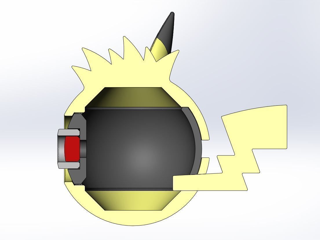 Pikachu Spike orb 3D print model_22