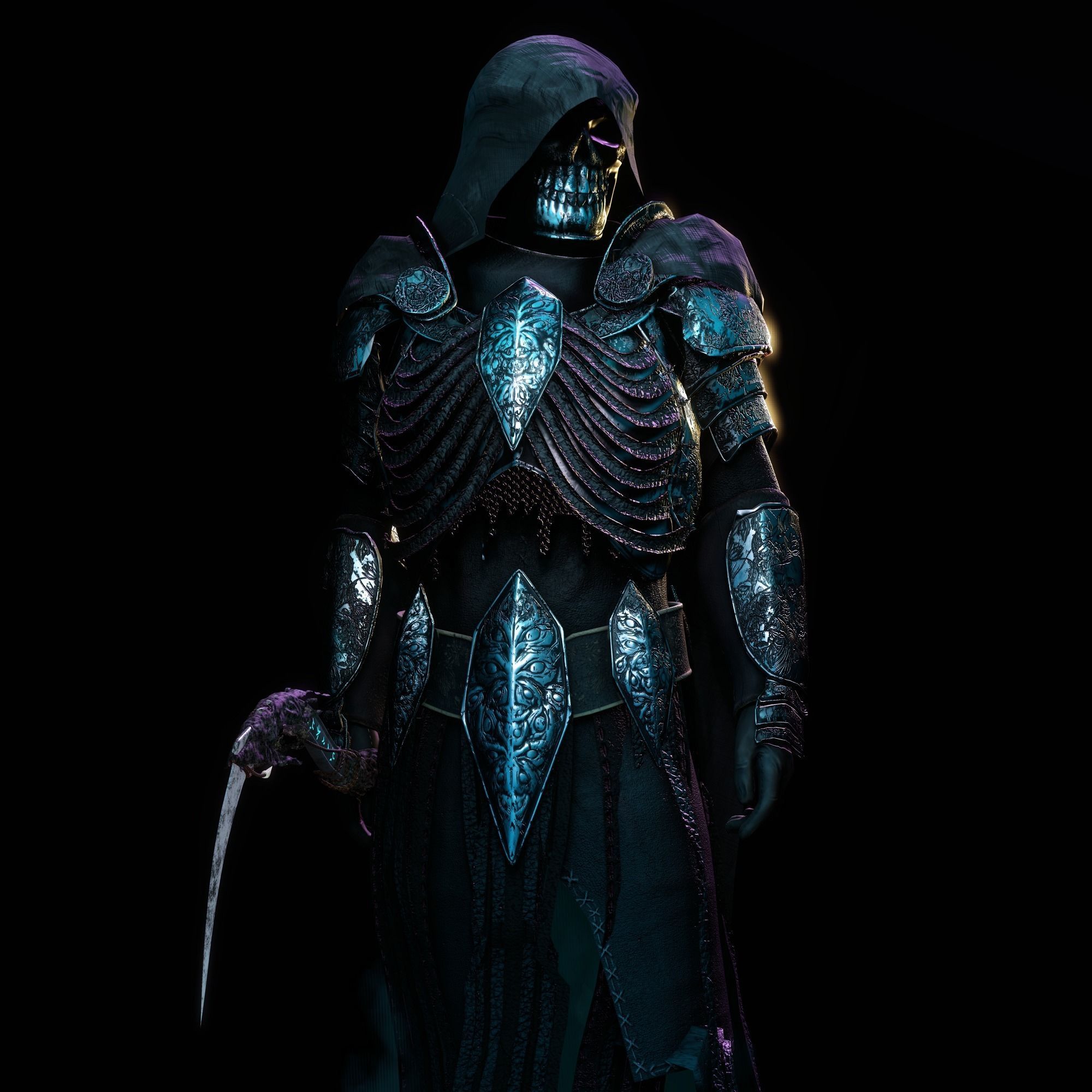 Reaper Character Low-poly 3D model_14