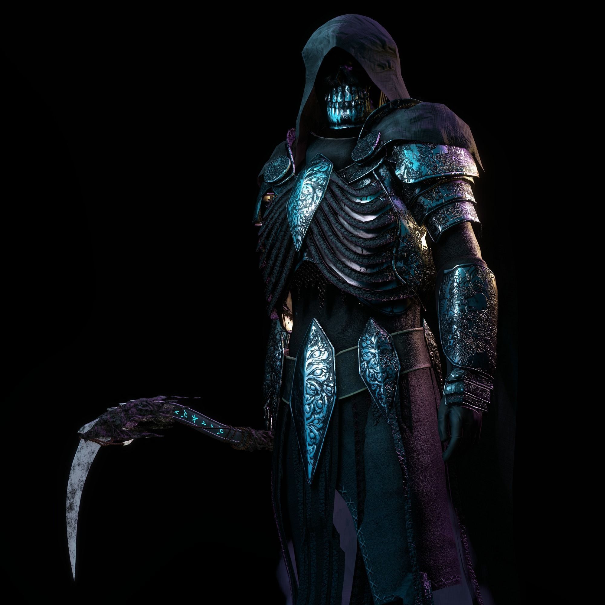 Reaper Character Low-poly 3D model_9