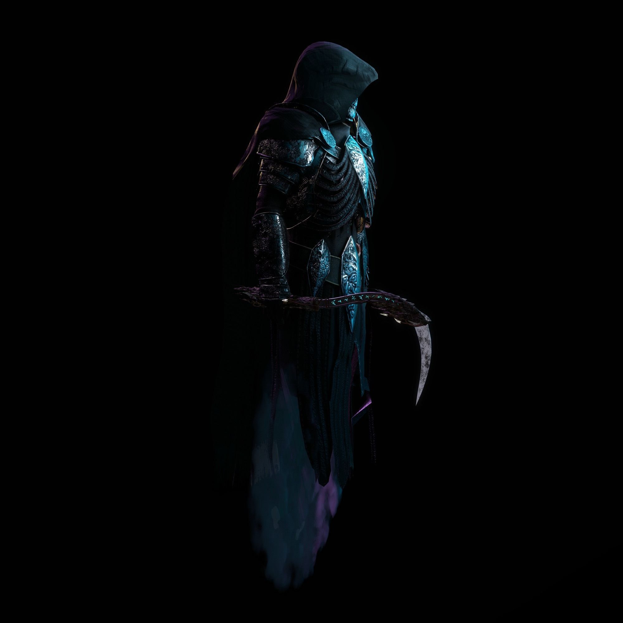 Reaper Character Low-poly 3D model_5