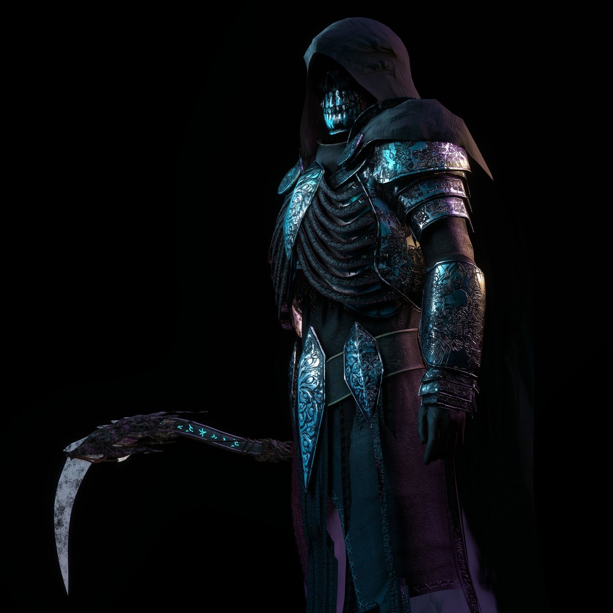 Reaper Character Low-poly 3D model_10