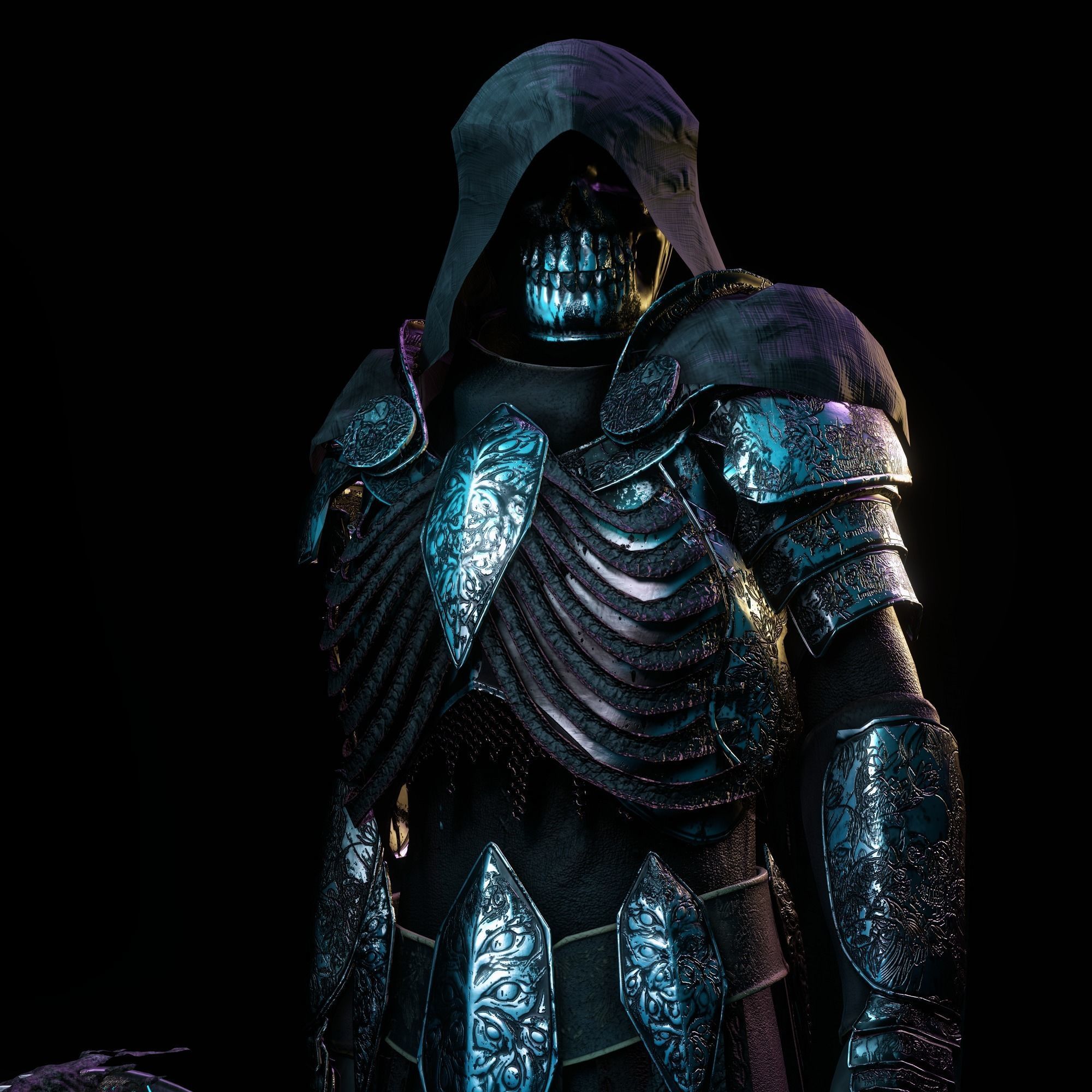 Reaper Character Low-poly 3D model_16