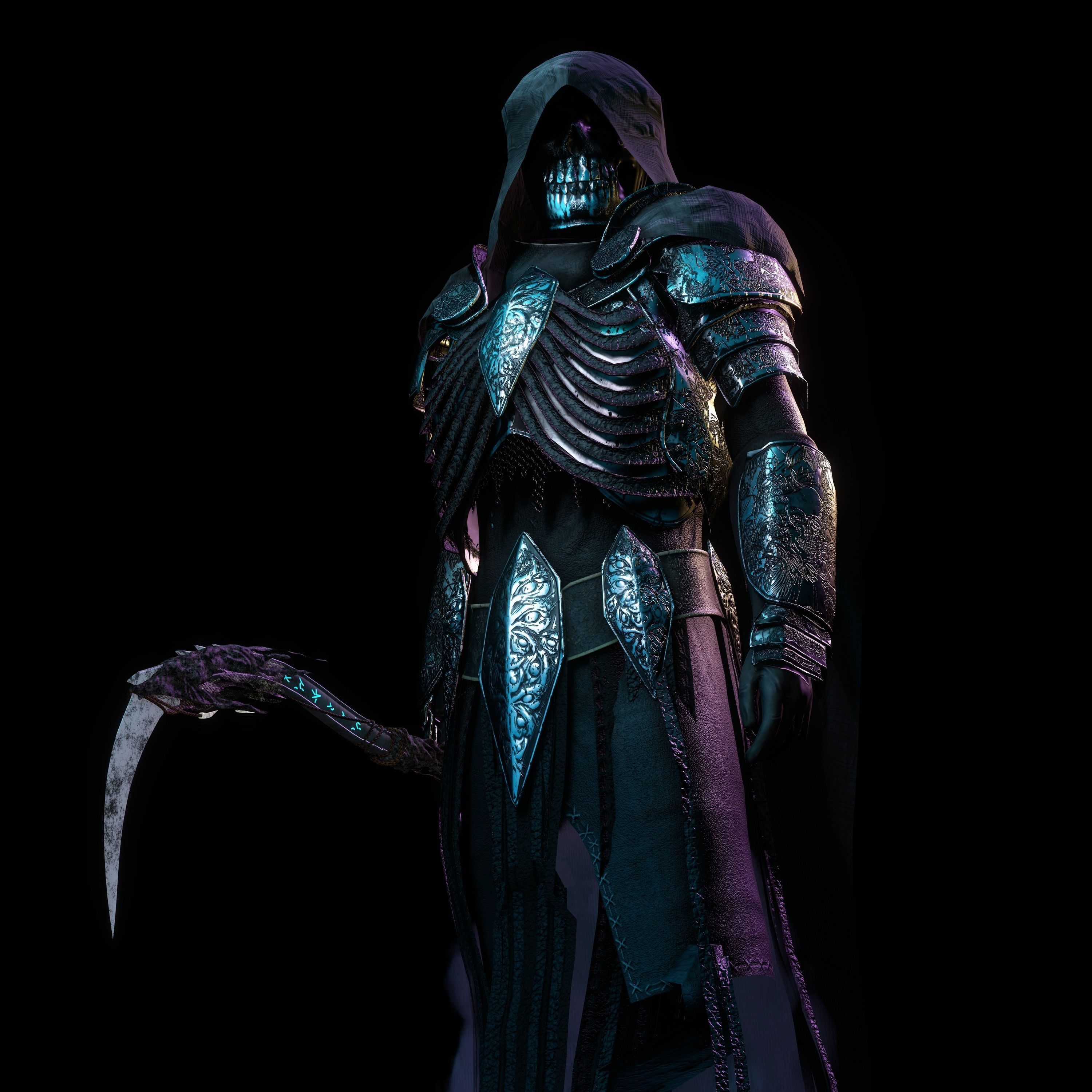 Reaper Character Low-poly 3D model_22