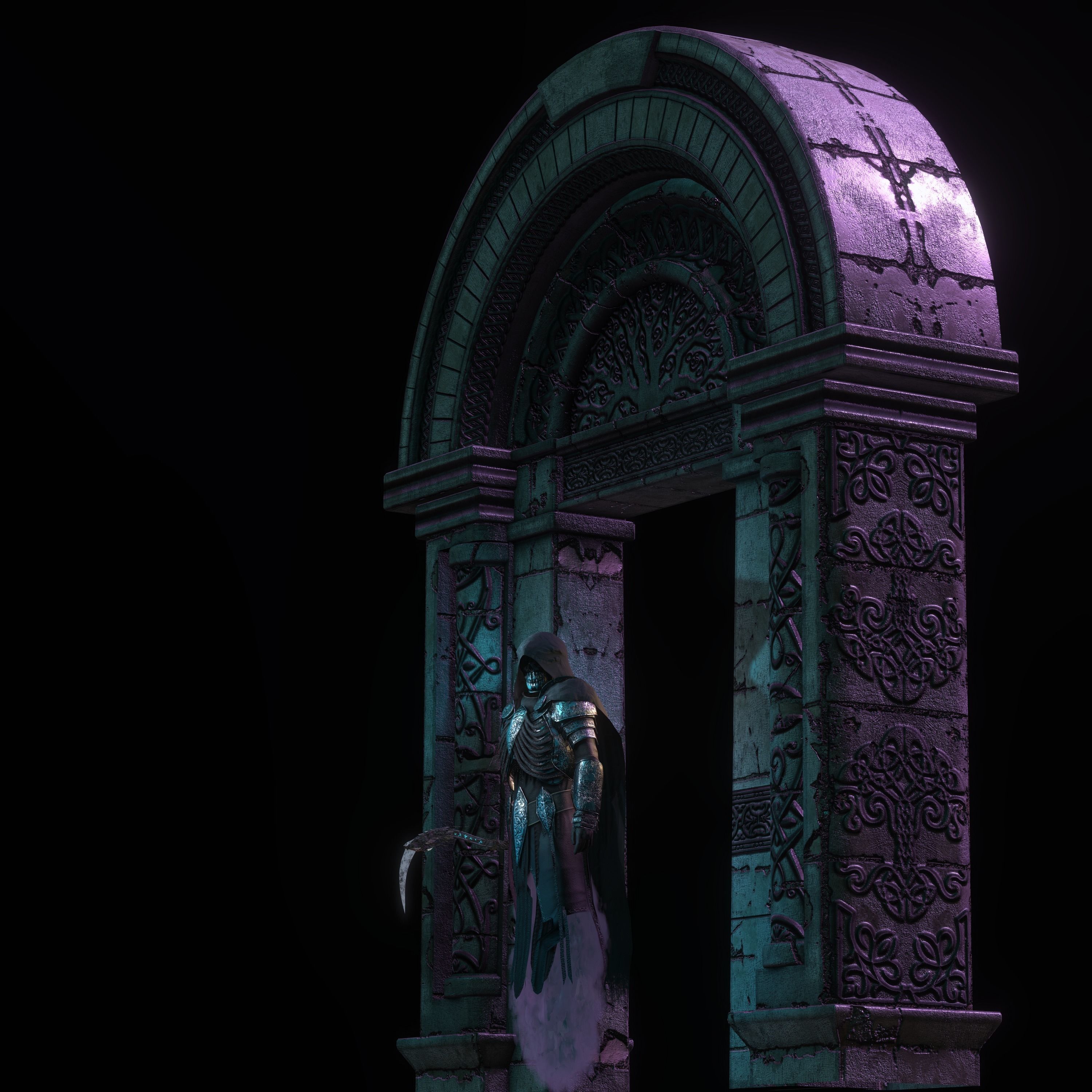 Reaper Character Low-poly 3D model_13