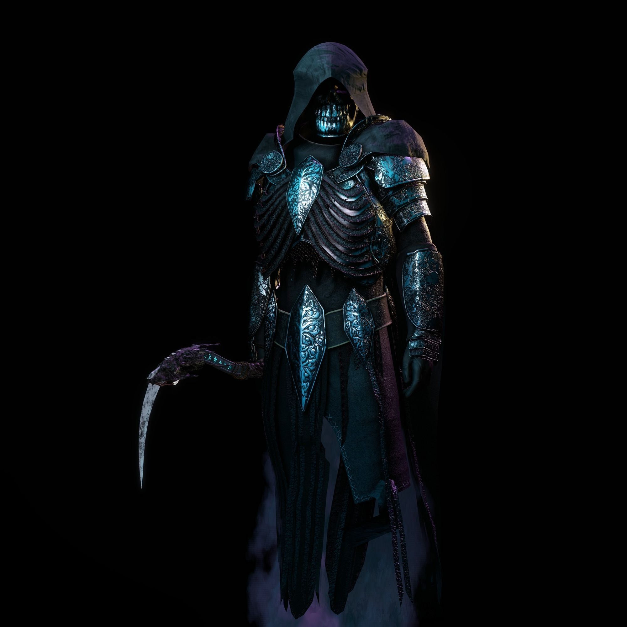 Reaper Character Low-poly 3D model_7