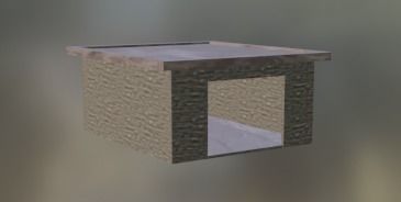 Empty garage Free low-poly 3D model_1