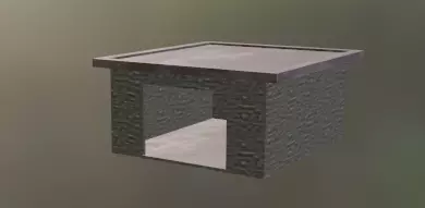 Empty garage Free low-poly 3D model_0