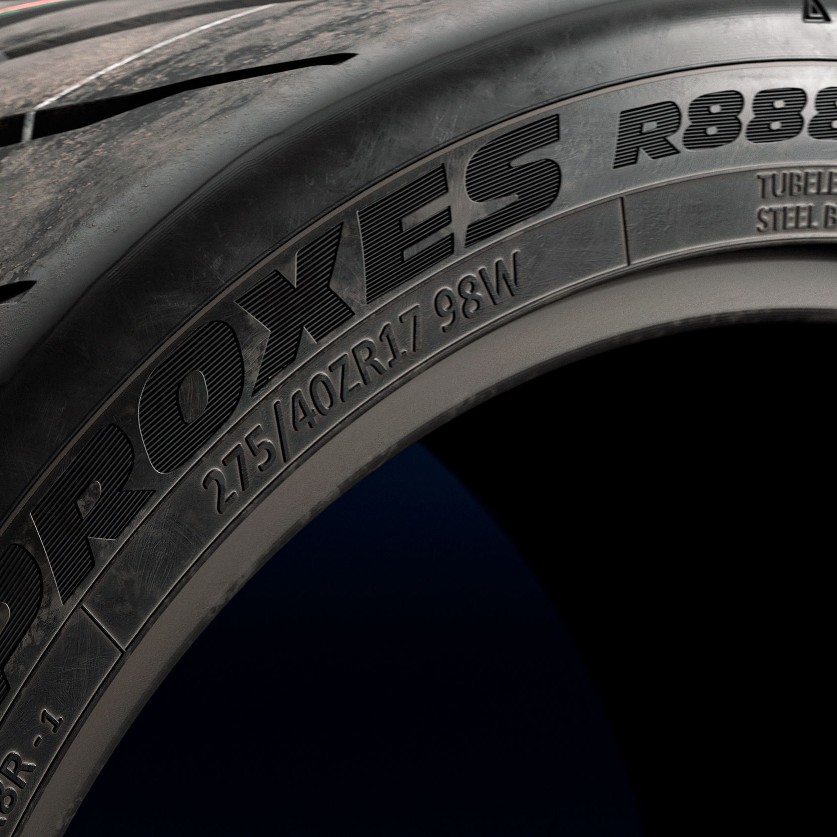 Toyo Proxes R888R -  CAD model 3D model_2