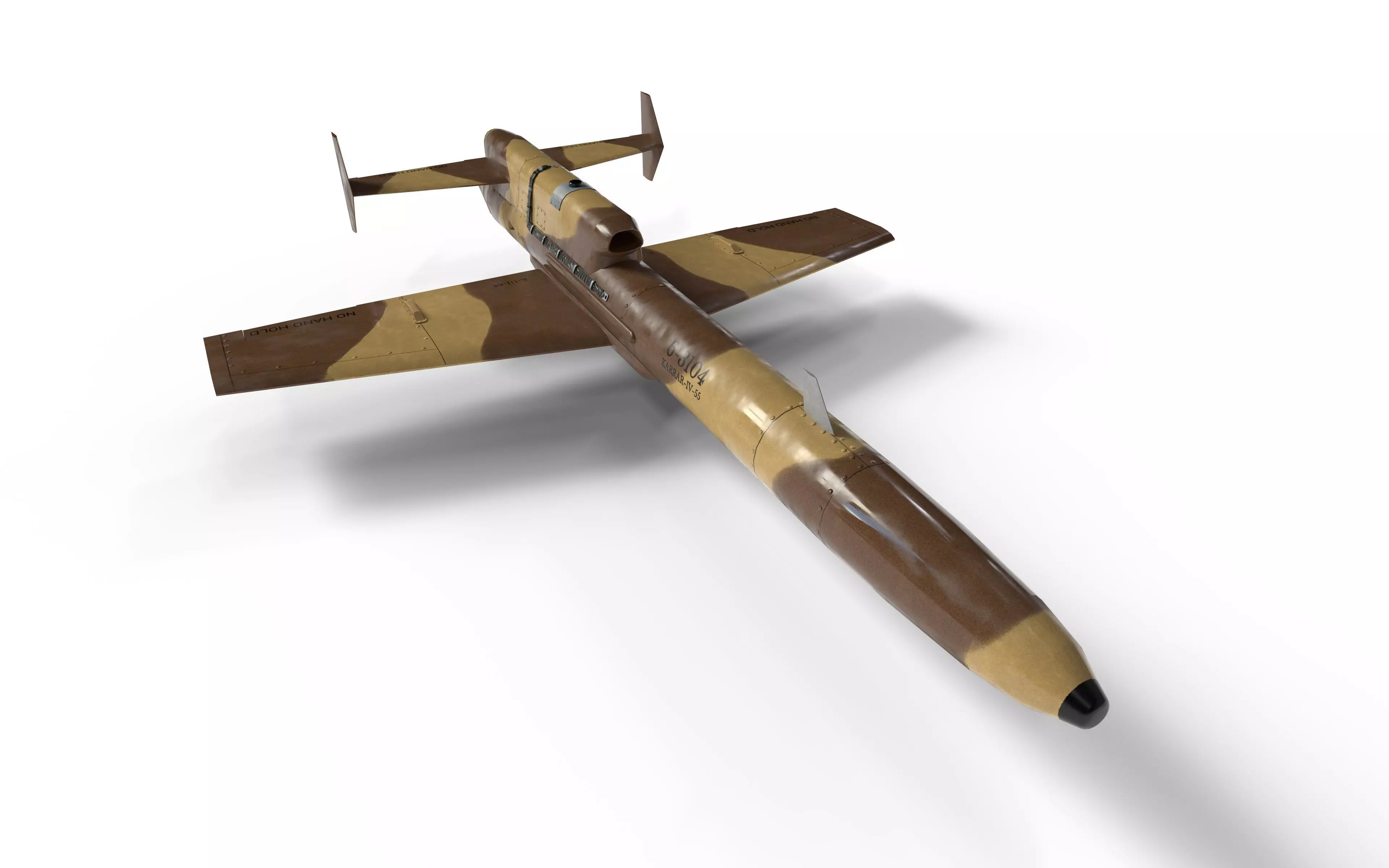 karrar drone lowpoly Low-poly 3D model