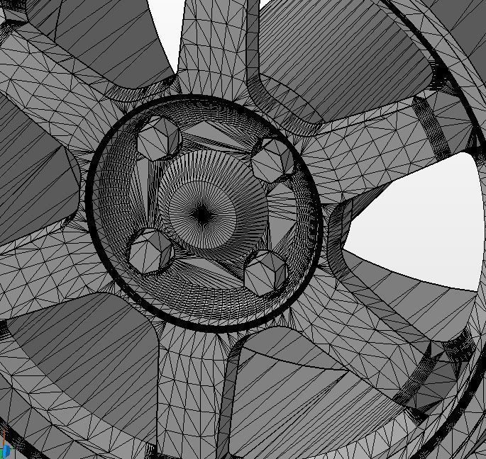 Wheel for scale model Rim TE37 tire with realistic tread pattern 3D print model_13