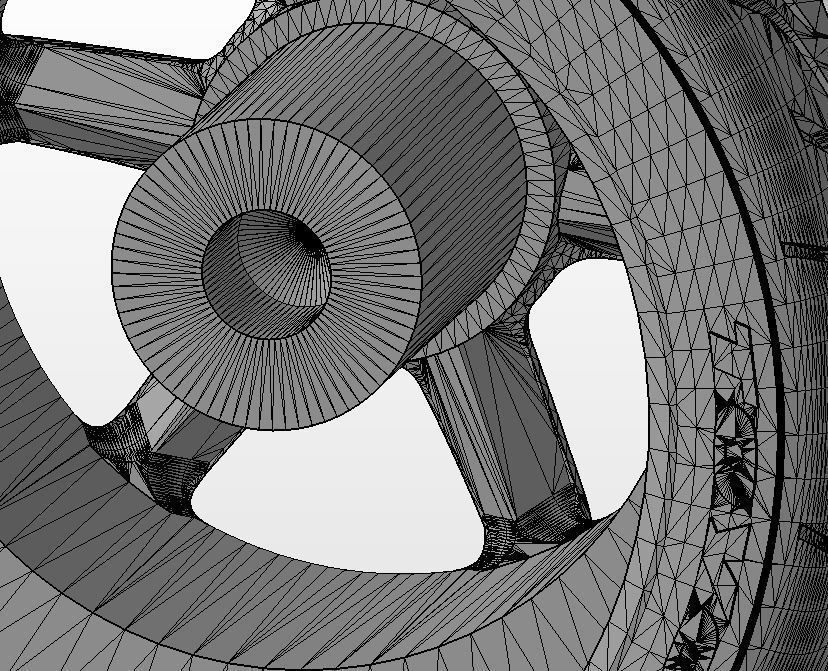 Wheel for scale model Rim TE37 tire with realistic tread pattern 3D print model_14