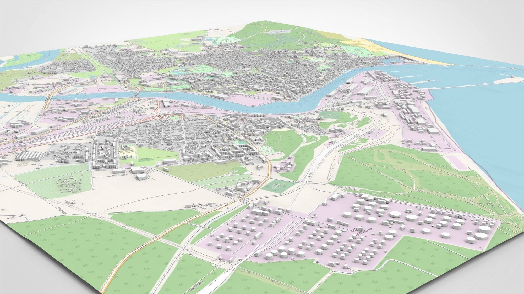 Cityscape Ventspils Latvia 3D model_10