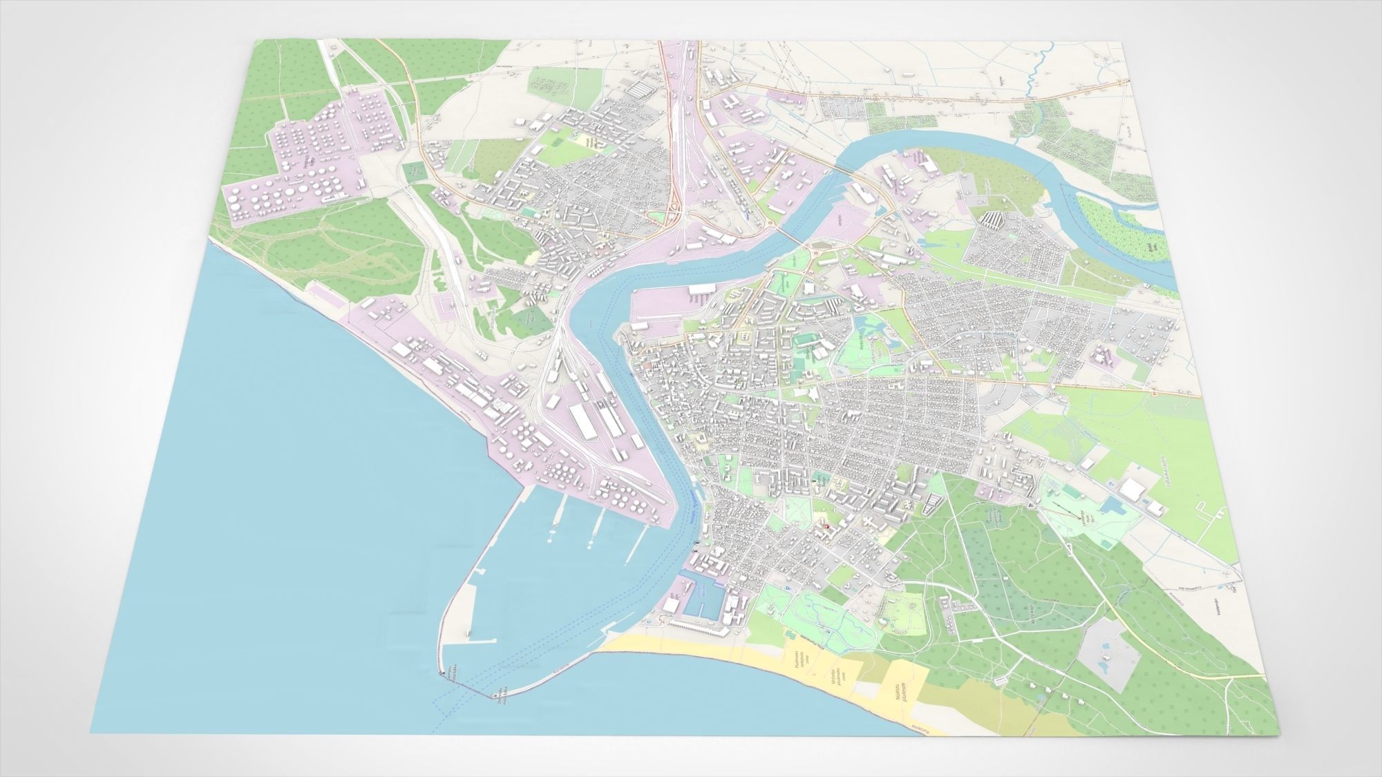 Cityscape Ventspils Latvia 3D model_2