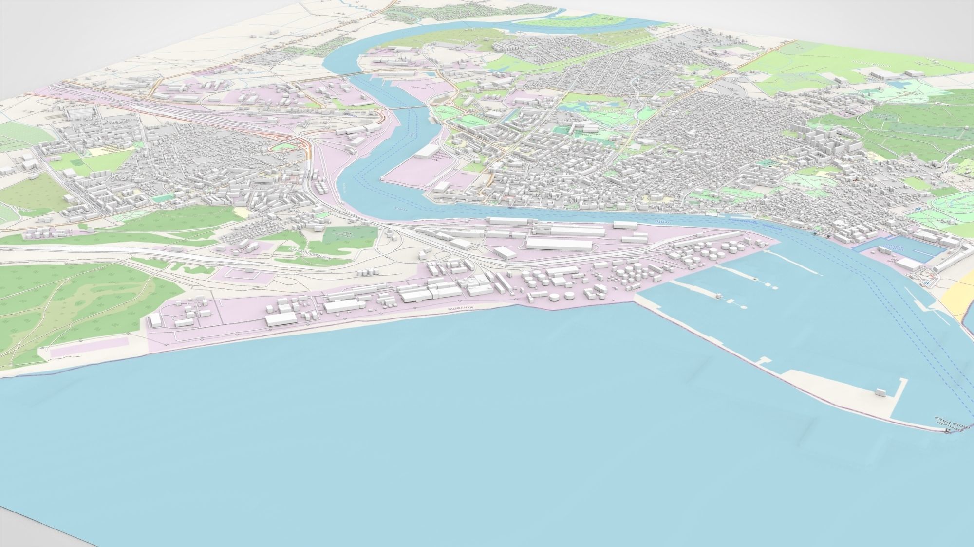 Cityscape Ventspils Latvia 3D model_8