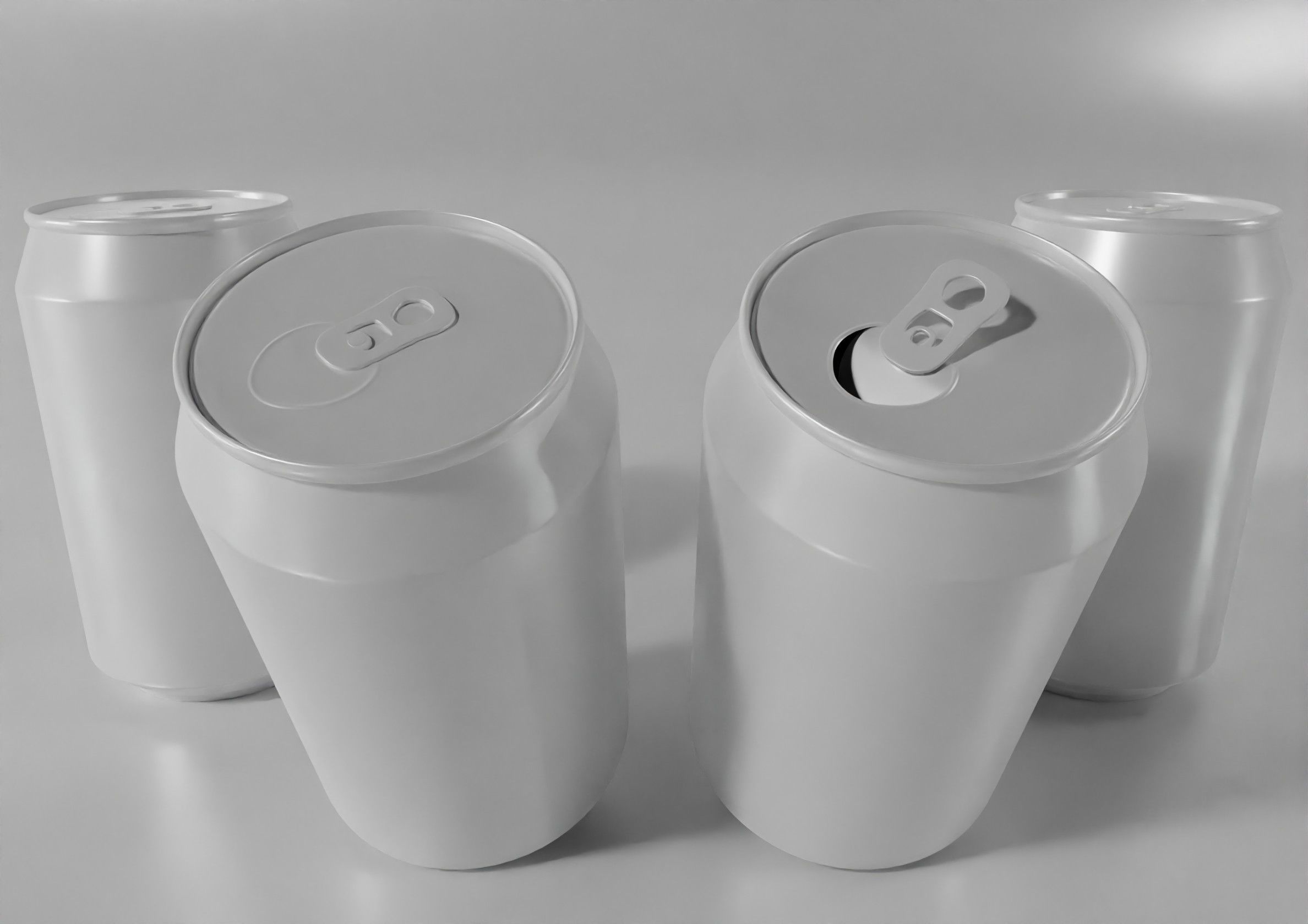 Tin cans pepsi fanta coca cola sprite Low-poly 3D model_7