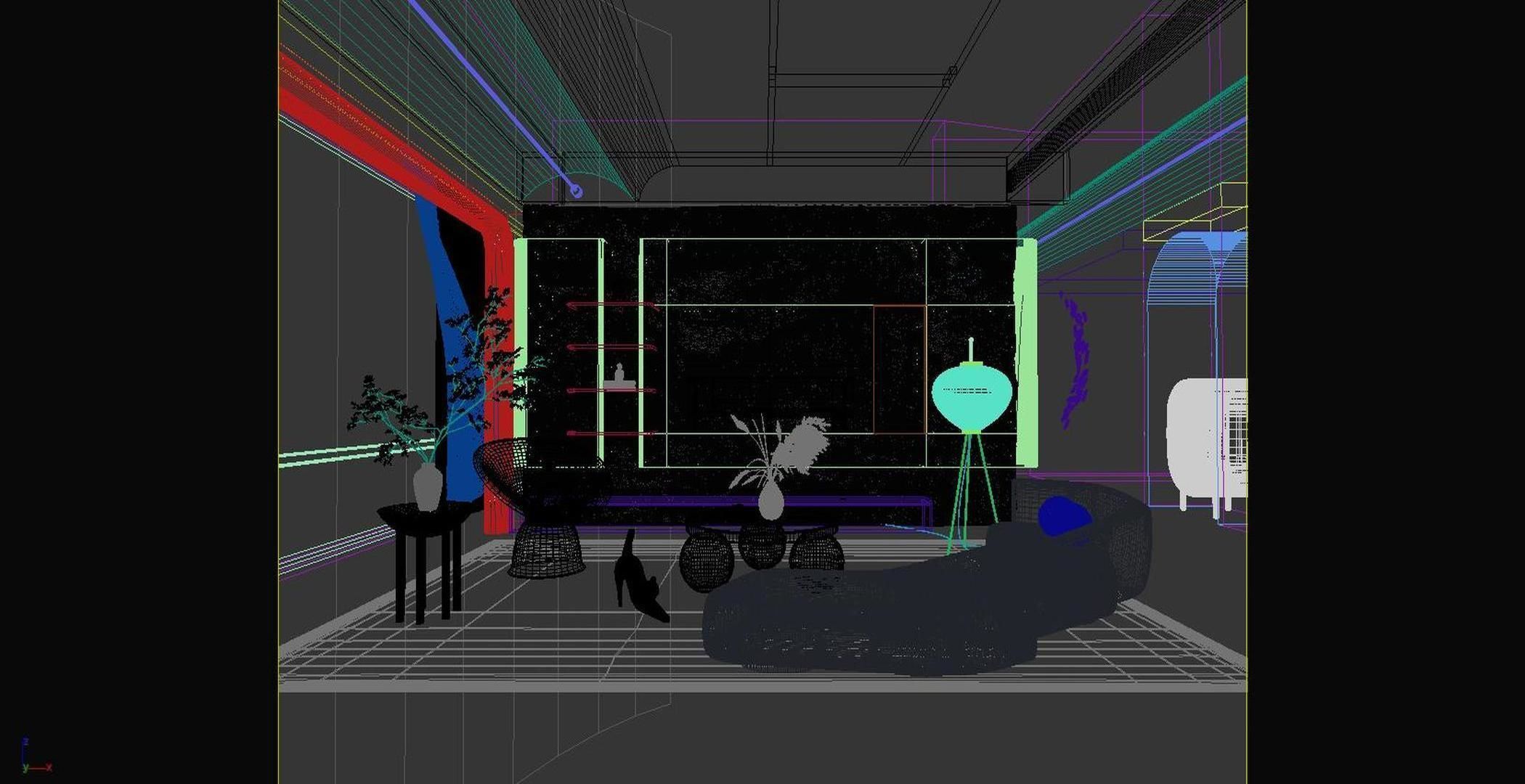 living room style Modern 3D model_6