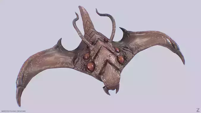 Infested flying creature