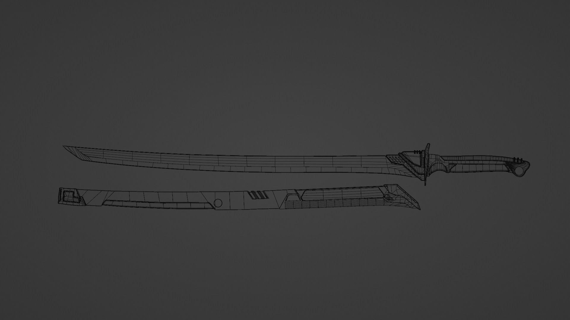 Sci-Fi Katana 3D model_5