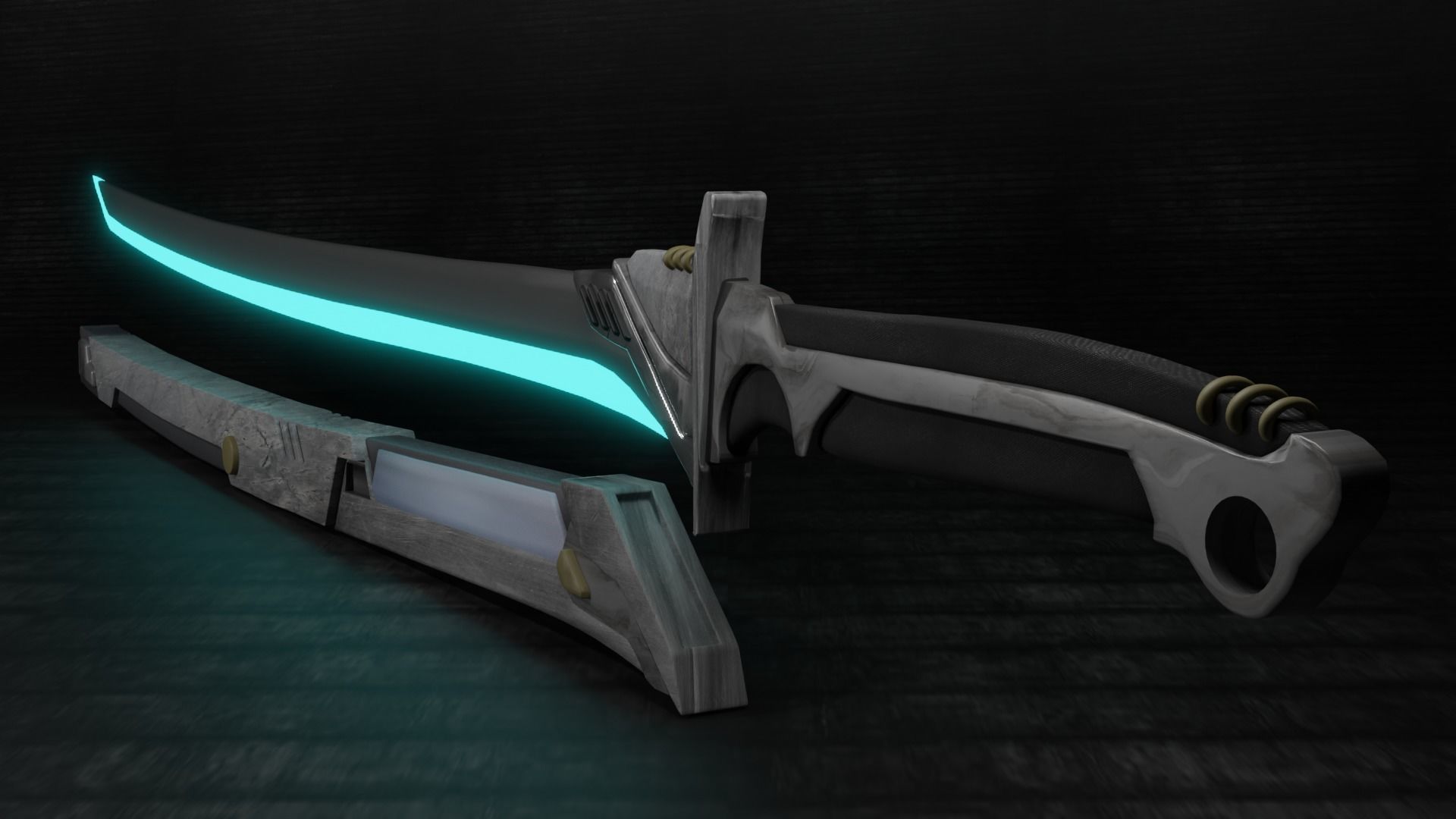 Sci-Fi Katana 3D model_3