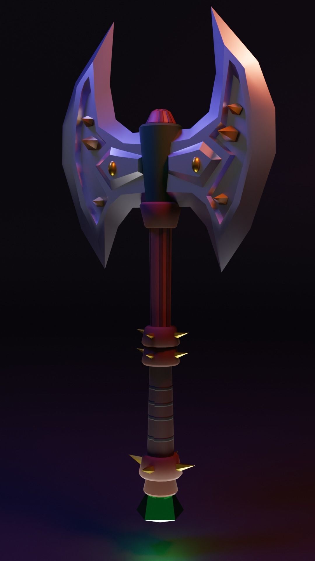 Axe low poly Low-poly 3D model_5
