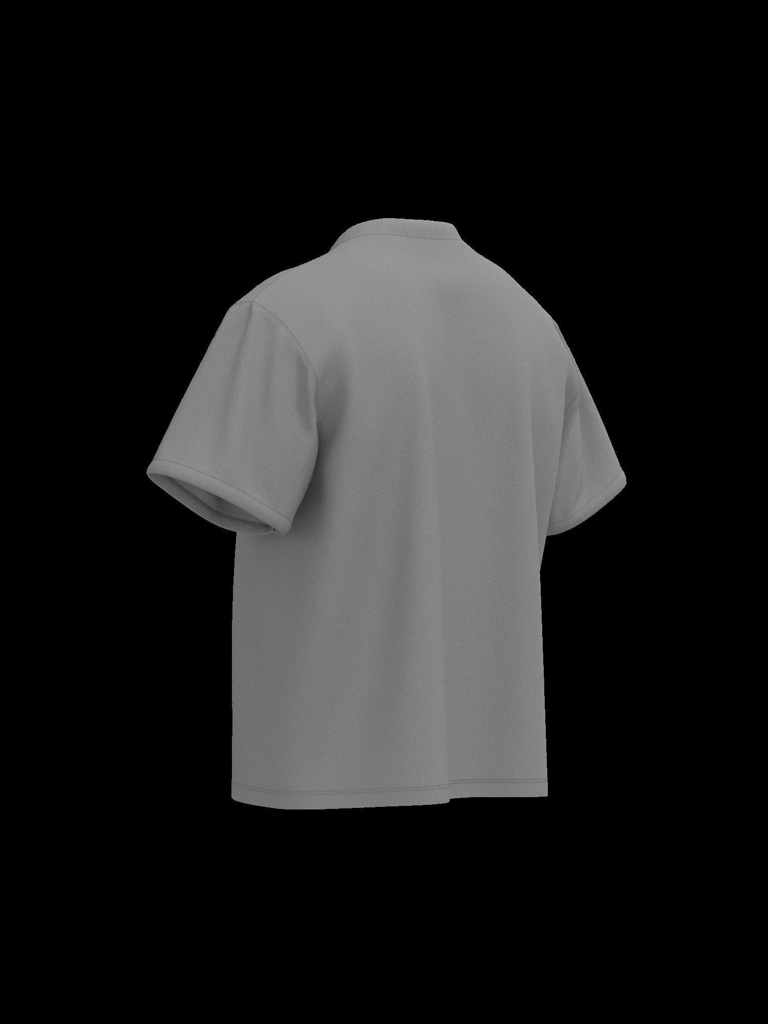 Male tshirt 3D model_2